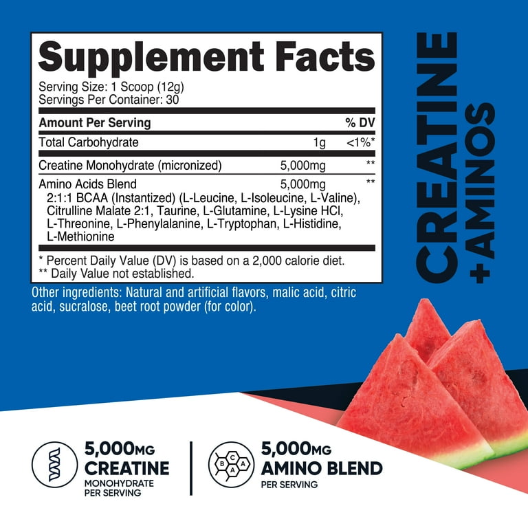bcaa creatine l carnitine Bucked Up Racked Blood Raz | Intra Workout 2-1-1 Formula with Acetyl L Carnitine Taurine and L Tyrosine *Note These statements have not been evaluated by the Food and Drug Administration Bcaas Vs Creatine Should You