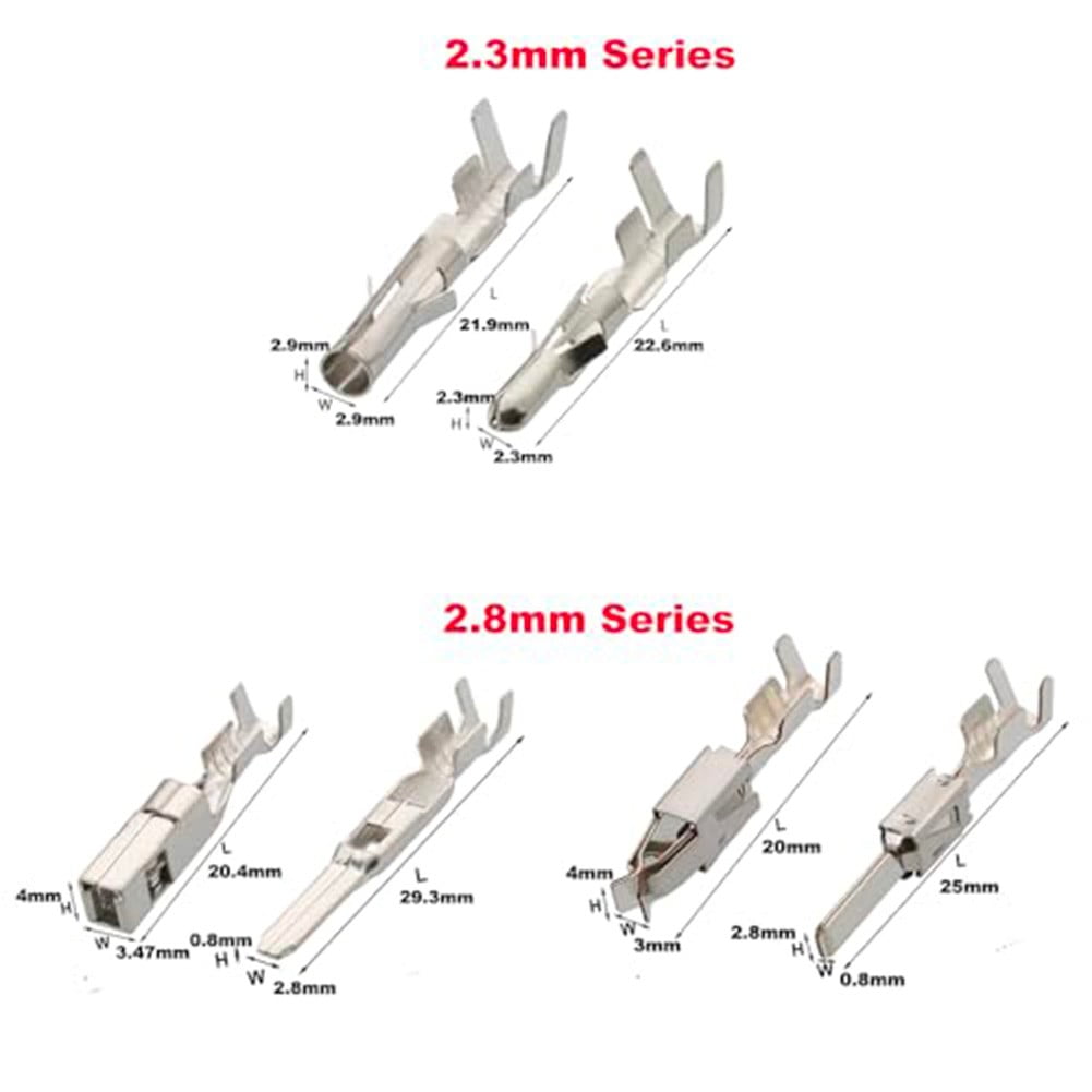 Coconut Ok 500Pcs Connector Pins Kit Terminal Pin Car Electrical 1/1.5/1.8/2.2/2.8/3.5Mm