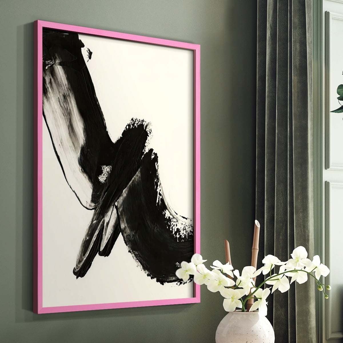 Black Expression I in Paper Solid Wood 8 x 10 Framed Print