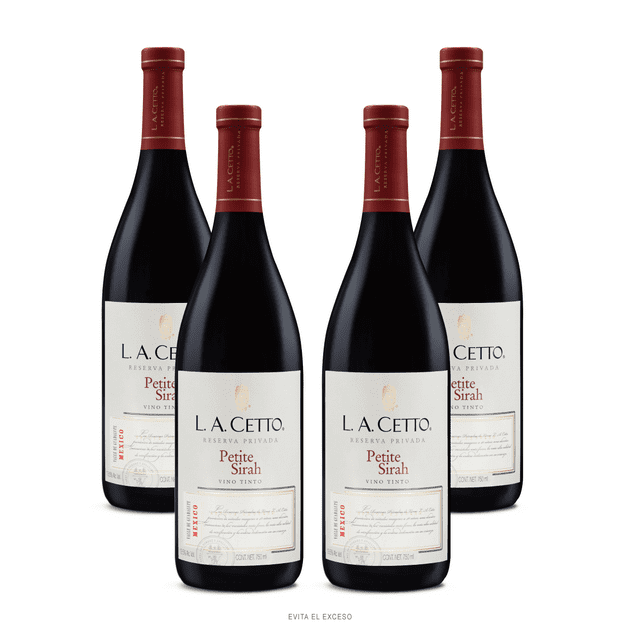 Vino Tinto Reserva Privada Petite Sirah 750ml Paquete de 4 Botellas