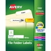 Avery TrueBlock File Folder Labels, 2/3" x 3-7/16", 1,500 Printable Labels, White (5366)