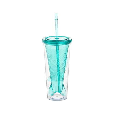 

Beachcombers 12 Oz Plastic Blue Mermaid Tail Tumbler Blue