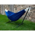 thumbnail image 2 of Vivere Double Polyester Hammock with Stand and Carry Bag- Royal Blue, 2 of 4