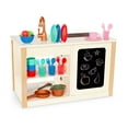 thumbnail image 3 of Two in One Wooden Kitchen Café with Dishes and Chalkboard, Toddler and Preschool Toys by Battat, 3 of 6