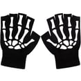 thumbnail image 1 of Soidarity Mitones de Halloween tejidos Unisex deportes guantes sin dedos protectores de manos mujeres luminoso oscuro Cosplay niñas ciclismo Type6 NO6, 1 of 6