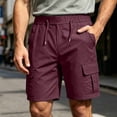 thumbnail image 3 of Havenre Men's Hiking Cargo Shorts Lightweight Athletic Shorts for Outdoor Fishing Camping Loose Fit Casual Summer Drawstring Elasic Waist Golf Short Pants with Multi Pockets, 3 of 10
