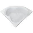 thumbnail image 5 of Cascade 60 in. x 60 in. Corner Soaking Bathtub with Center Drain in White, 5 of 5