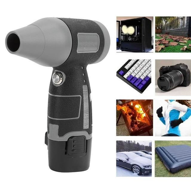 Compressed Air Duster, Mini Blower Fan, Jet Dry Blower Air Blower, 130000 RPM Cordless Electric Air Duster for Keyboard Cleaning Car Wash Dust Snow Removal
