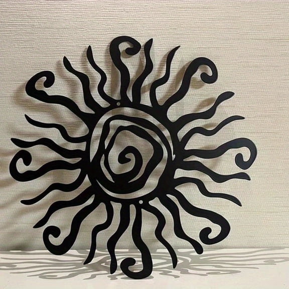 HELLOYOUNG Sunburst Metal Wall Art Outdoor Weatherproof Sculpture, Patio Garden Decor, Farmhouse Home Wall Decor for Yard Patio Lawn Backyard