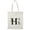 Natural, variant on Letter H Upper Lower Case Nature Tote Bag - Image by Shutterstock, One Size Cotton Canvas Tote Bag