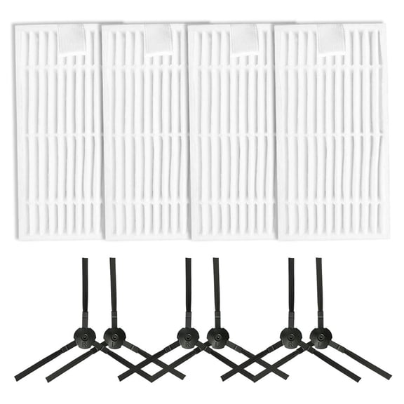 For Ilife G9/G9Pro/V9/V9Pro Accessories Pack Plastic Nylon Filter Paper Side Brushes Hepa Filter Kits Vacuum Cleaner Parts