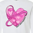 thumbnail image 4 of Inktastic Breast Cancer Awareness Pink Ribbon Around Heart Long Sleeve T-Shirt, 4 of 5