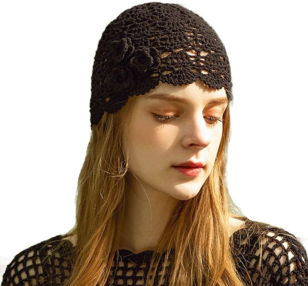Women Crochet Beanie Hat Knit Soft 