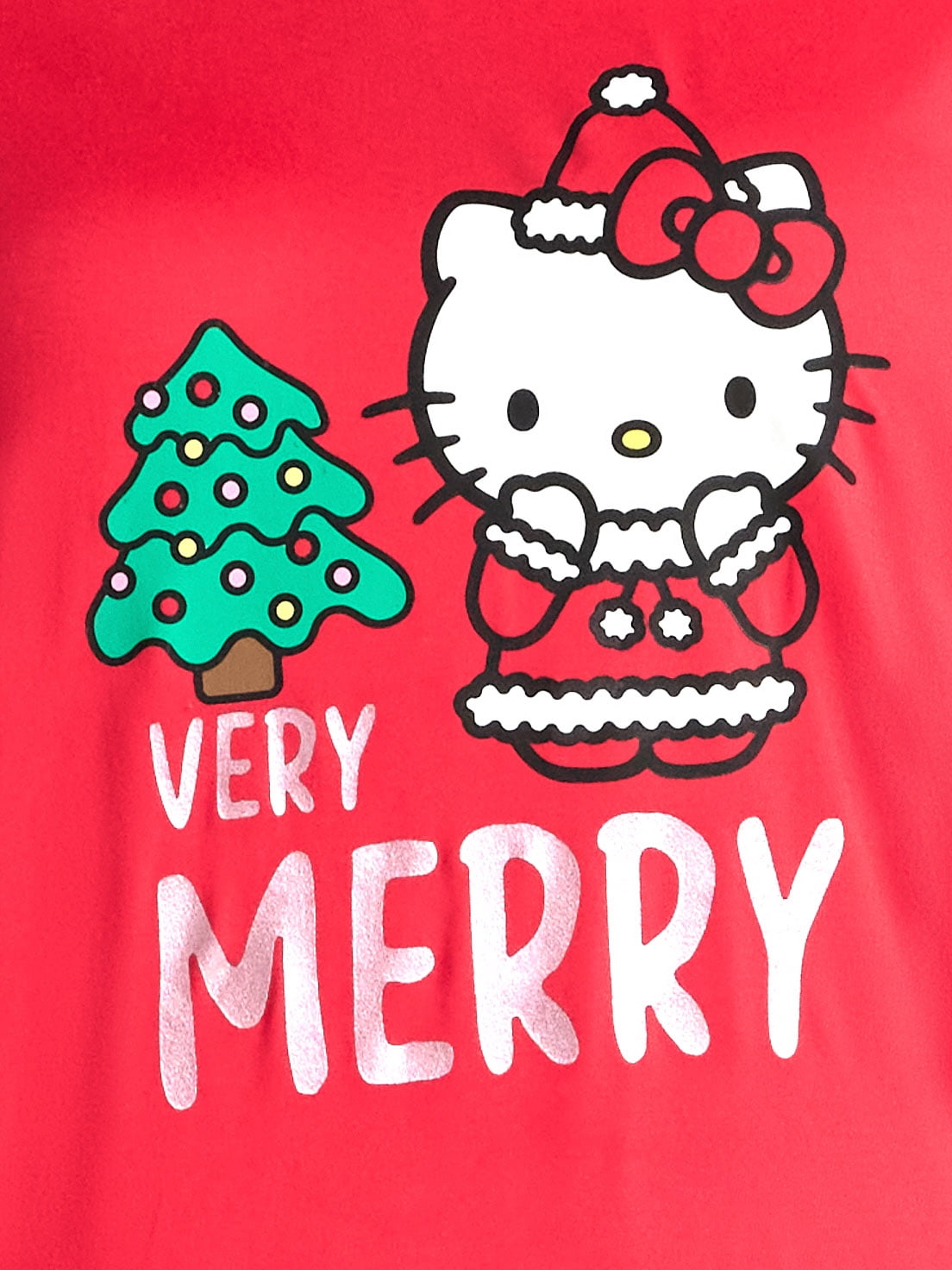 Hello Kitty Women's and Women’s Plus Christmas Top, Pants and Socks Sleep Gift Set, 3-Piece, Sizes XS-3X