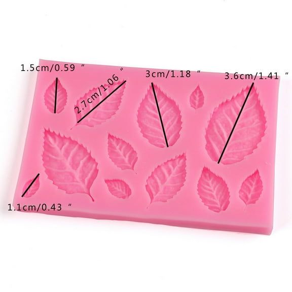 Huayishang Cake Pop Mold Fondant Silicone Decor Embellisment Chocolate Mould Cake Leaves Sugar Rose Kitchen,Dining Bar, Kitchen Essentials Clearance Sale Pink