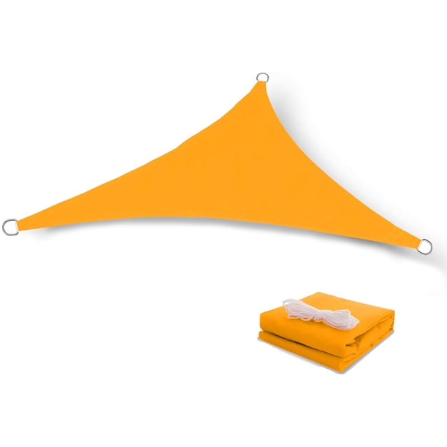Toldo de vela de sombra impermeable con bloqueador UV para patio, tela de bloque de punto con triángulo equilátero, pérgola, cochera