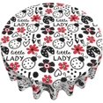 thumbnail image 2 of Ladybug Little Lady Round Tablecloth Love Ladybird Tablecloths Waterproof Stain-Resistant Oil-Proof Wrinkle 60 Inch Table Cover Dinner Kitchen Decor, 2 of 6