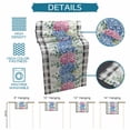 thumbnail image 6 of Blue Pink Hydrangea Table Runner 120 Inches Long Farmhouse Dress Scarves, Eucalyptus Leaves Summer Botanical Plaid Dining Tablerunner for Coffee Table/Kitchen Island/Party Décor, 13" x 120", 6 of 8