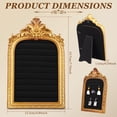 thumbnail image 5 of Vintage Velvet Ring Holder Arch Gold Small Jewelry Display Tray for Travel Wedding Photography Prop Black, 5 of 9