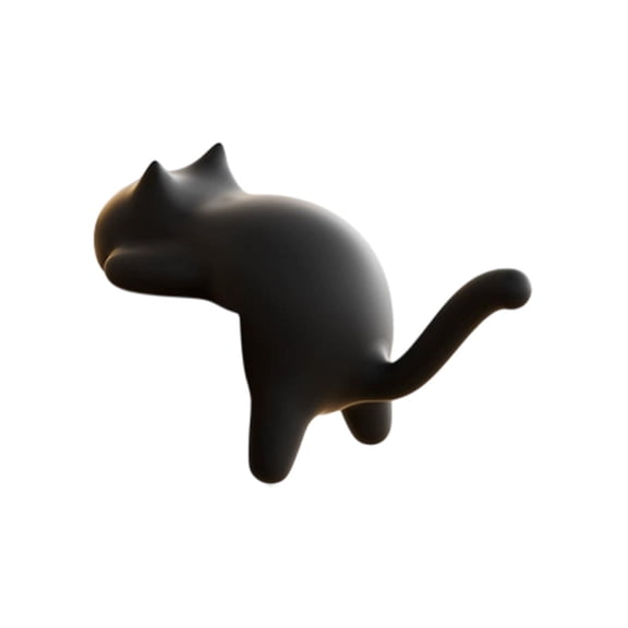 Cute Cat Desk Edge Hook No-Drill Table Top Hanger for Elementary Bag Headphones Keys Desktop Organizer Clip