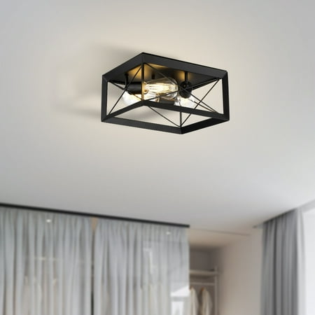 

Nox Square Barn MB Flush Mount Ceiling Light 3-Light - 13