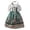 Green, variant on Xijirk Women's Dirndl Dress Traditional Bavarian Square Neck Lace Up Front Cold Shoulder Puff Half Sleeve Floral Print Midi Floral Decor for Oktoberfest Themed Party Cosplay,S