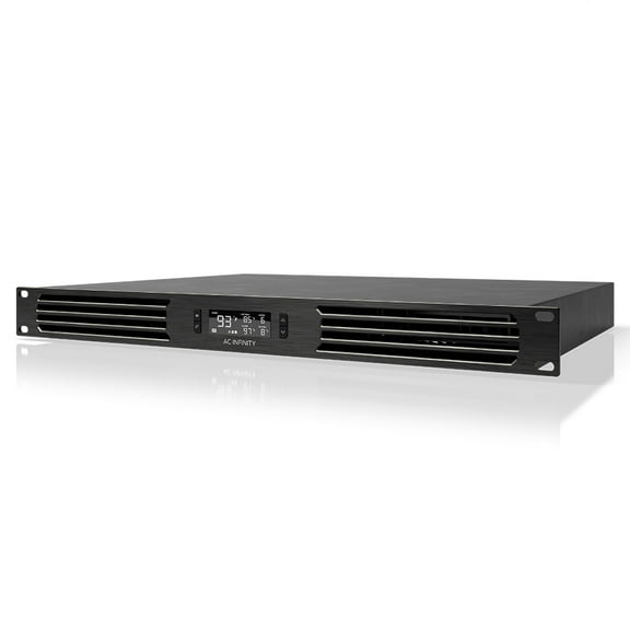 AC Infinity CLOUDPLATE T6, Rack Mount Fan 1U, Front Exhaust Airflow, for cooling AV, Home Theater, Network 19" Racks