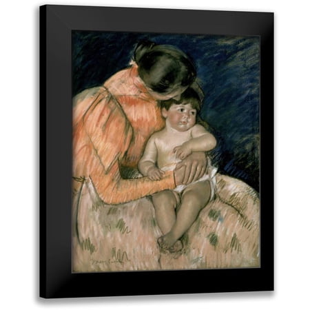 Cassatt, Mary 12x14 Black Modern Framed Museum Art Print Titled - Mother and Child