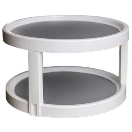 

Handy Housewares 10 Diameter 2-Tier Lazy Susan Kitchen & Bath Storage Turntable - Spices Pantry Oragnizer