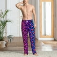 thumbnail image 6 of Lsque Leopard Neon Rainbow Gradient Print Men's Pajama Pants, Lounge Pant - Comfortable Home Wear,Elastic Waistband, Stylish Design-X-Large, 6 of 9