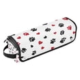 thumbnail image 2 of Hair Tool Organizer Bag with Heat Resistant Mat Removable Travel Storage Case for Hot Air Brushes Curling Irons Black Paws and Hearts Pattern, 2 of 8
