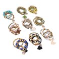 thumbnail image 5 of Pulsera de cuentas de madera de 36 piezas para mujer, pulsera de cuentas coloridas multicapa pulida a mano elástica para uso diario, 5 of 5