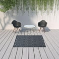 thumbnail image 2 of 5' X 7' Navy Blue Argyle Indoor Outdoor Area Rug, 2 of 5