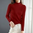 thumbnail image 2 of Wdgfv Crewneck Pullover Sweater Women Elegant Turtleneck Knit Pullover Long Sleeve Slim Fit Winter Sweater Soft Warm Top For Casual Wear And, 2 of 3