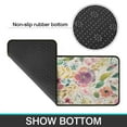 thumbnail image 7 of Spring Wild Flowers Vintage Floral Kitchen Mats for Floor 2 Piece Set Cushioned and Non-Skid Washable Floor Backing Mat for Home Kitchen Decor or Office 17x29+17x47 Inch Black Edge, 7 of 7