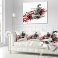 thumbnail image 3 of Designart Japan Warrior - Japanese Throw Pillow - 18x18, 3 of 5