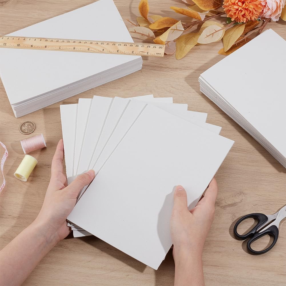 30Pcs 3mm White Embroidery Foam 6x9 Inch EVA Foam Sheets Embroidery Craft Foam Rectangle Foam Sheet Cosplay Foam