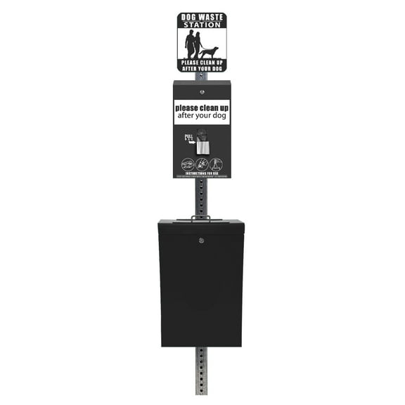 Ultimate™ Dog Waste Station / ONEpul® Header Bag System (Matte Black)