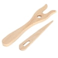 thumbnail image 1 of Tenedor de madera para tejer, aguja de ojo grande, pulsera, collar, herramienta de tejido de madera DIY, 1 of 14