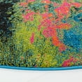 thumbnail image 3 of Safavieh Galaxy Rosamund Abstract Area Rug, Blue/Orange, 6'7" x 6'7" Round, 3 of 11