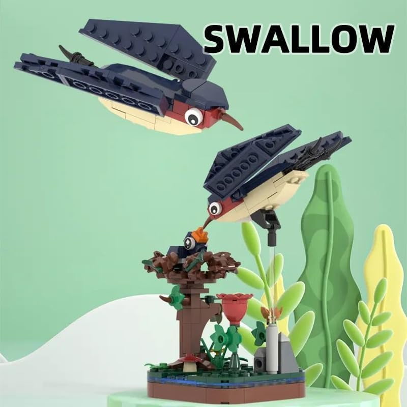 Apostrophe Games Majestic Birds Model Building Block Kit - 876 Pieces