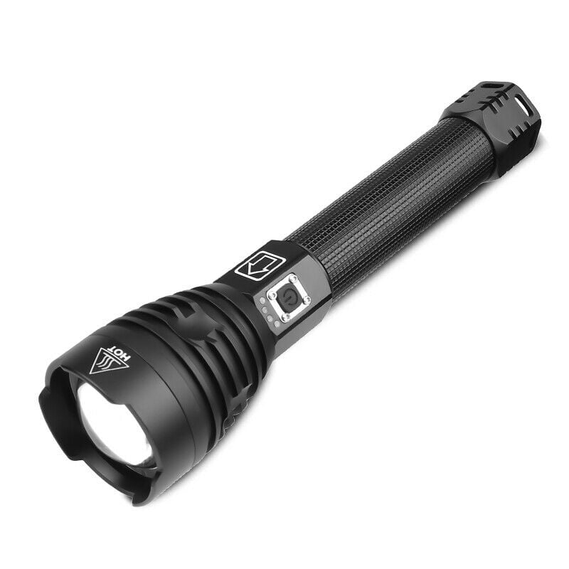 Upgraded LED Flashlight, Xhp90, 90000 Lumens, Zoomable /& 3 Modes Lighting, OUTERDO,Torch with 26650 Battery /& USB Rechargeable, Suitable for Outdoor Hiking Camping or Home Emergency (Black