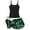 C196/Black, variant on XIYON Kids Girls 2 Piece Swimsuit Sleeveless Suspenders Tankini Top And Bottoms Shorts Comfortable Fashion Swimwear For Swimming Beach Pool,Black,13-14 Years