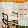 thumbnail image 5 of Zimtown Patio Wooden Rocking Chair, Outdoor Rocker with Inclined Backrest, Rocking Chair with Detachable Washable Cushions, Suitable for Outdoor,Indoor,Garden,Porch,Teak Color, 5 of 11
