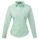 thumbnail image 1 of Premier - Camisa lisa de popelín de manga larga para mujer (Aqua), 1 of 2