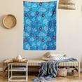 thumbnail image 2 of Ladybugs Tapestry, Ladybugs and Ornate Clouds Magic in the Air Pure Hope Creatures Art Design Print, Wall Hanging for Bedroom Living Room Dorm Decor, 40W X 60L Inches, Blue Red, by Ambesonne, 2 of 5