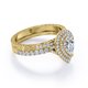 thumbnail image 3 of JeenMata Conjunto Nupcial con Halo Doble en Forma de Pera de 1,75 Quilates, Estilo Decorativo Eduardiano Bañado en Oro Amarillo de 18 K sobre Plata, 3 of 6