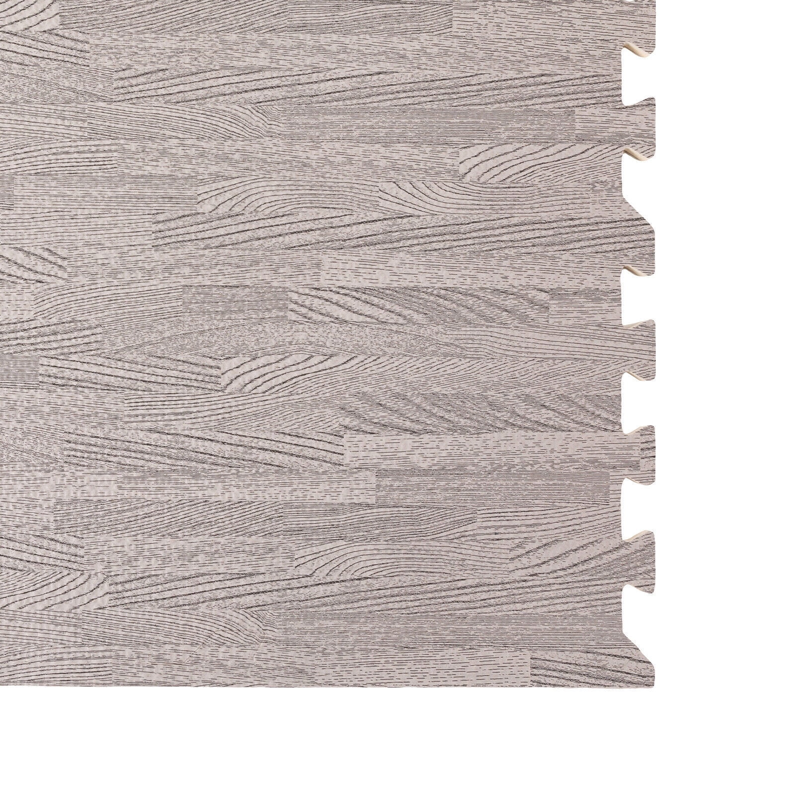 25pcs Wood Grain Interlocking Foam Tiles 10mm Thick for Indoor - 24x24in Square Foam Tiles Area Rugs Carpet Joint Floor Mat Eva 97 Sq ft Gray Puzzle Floor Exercise Mat