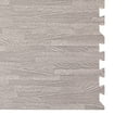 thumbnail image 3 of 25pcs Wood Grain Interlocking Foam Tiles 10mm Thick for Indoor - 24x24in Square Foam Tiles Area Rugs Carpet Joint Floor Mat Eva 97 Sq ft Gray Puzzle Floor Exercise Mat, 3 of 26