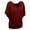 Wine, variant on ZyeKqe Womens Plus Size Tops Half Sleeve Shirts Casual V Neck T Shirts Ruched Hem Going out Tops
